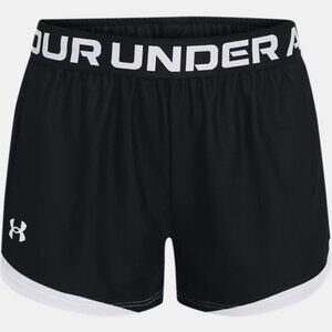 NWT Under Armour Girls' UA Play Up 2.0 Shorts Sized Youth Large in Black